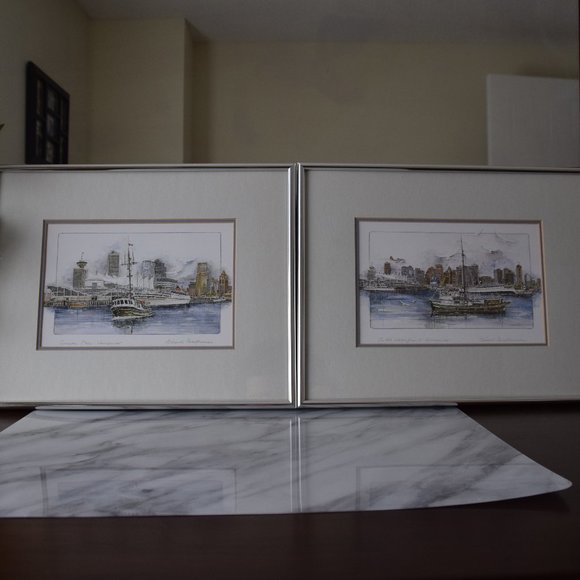 Vancouver Waterfront Framed Prints- Set of 2 - Picture 1 of 9